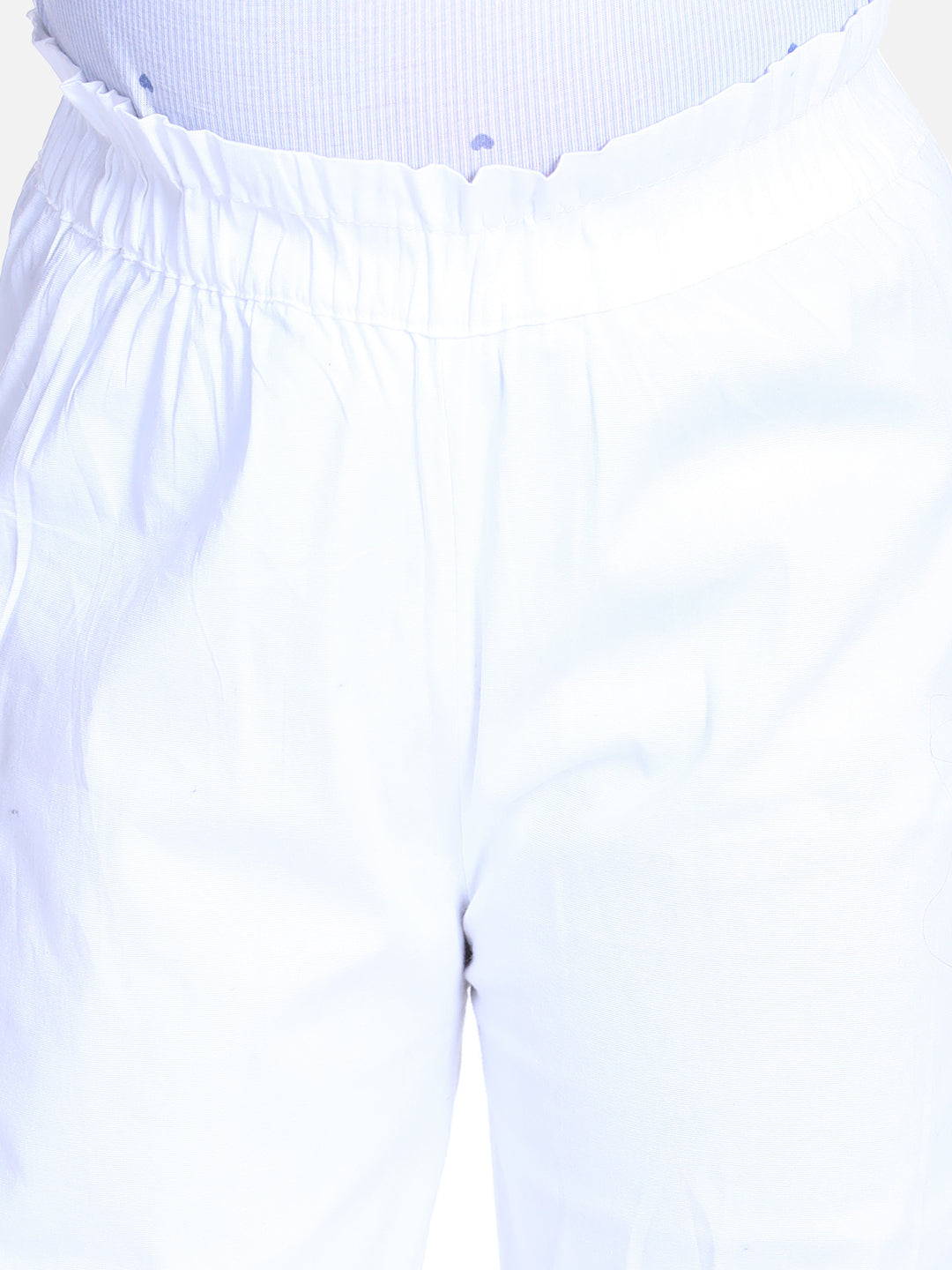 Cutiekins Capri For Girls Casual Floral Print Polyester (White)