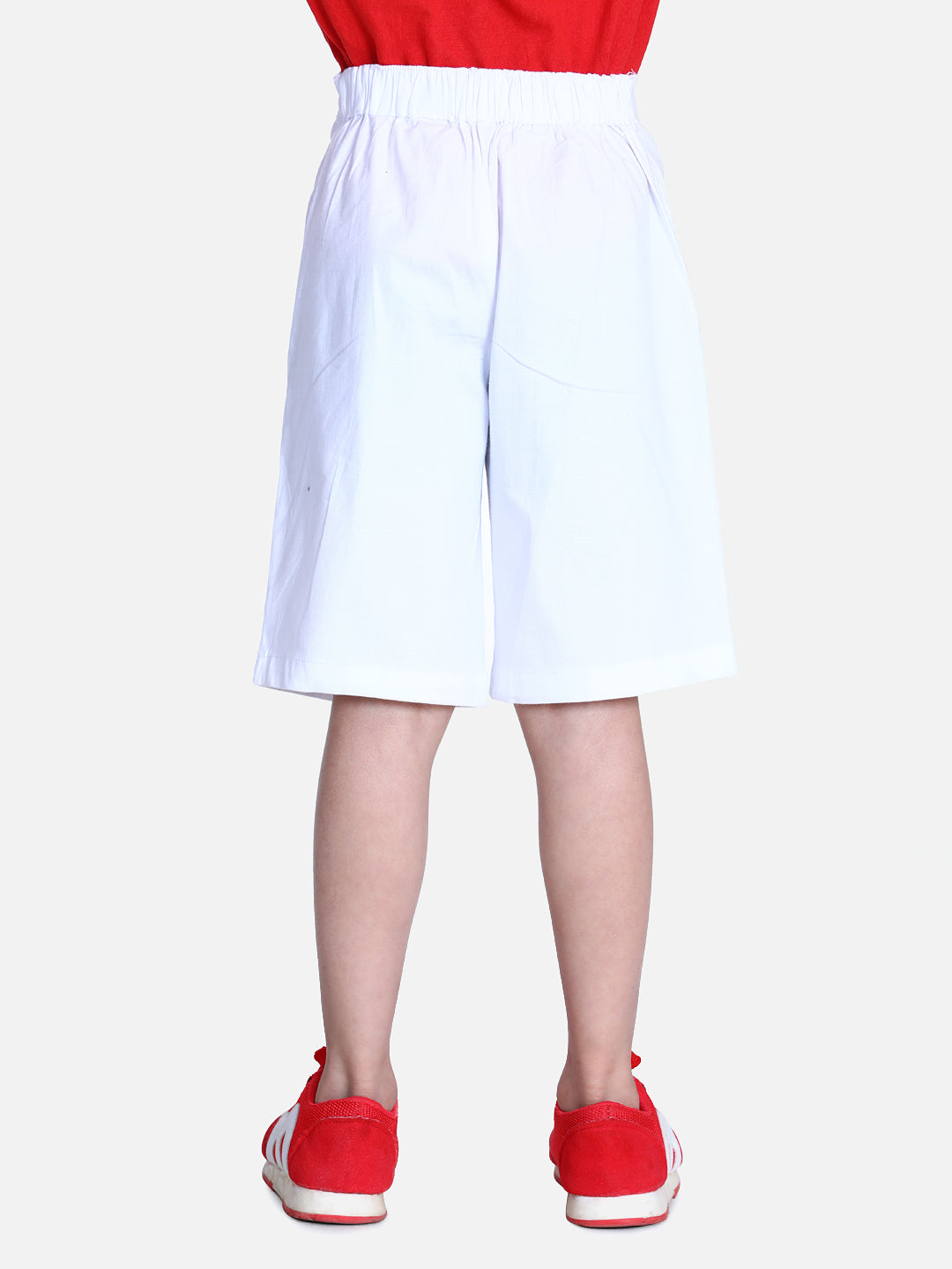 Cutiekins Short For Boys Casual Solid Lycra Blend (White,)