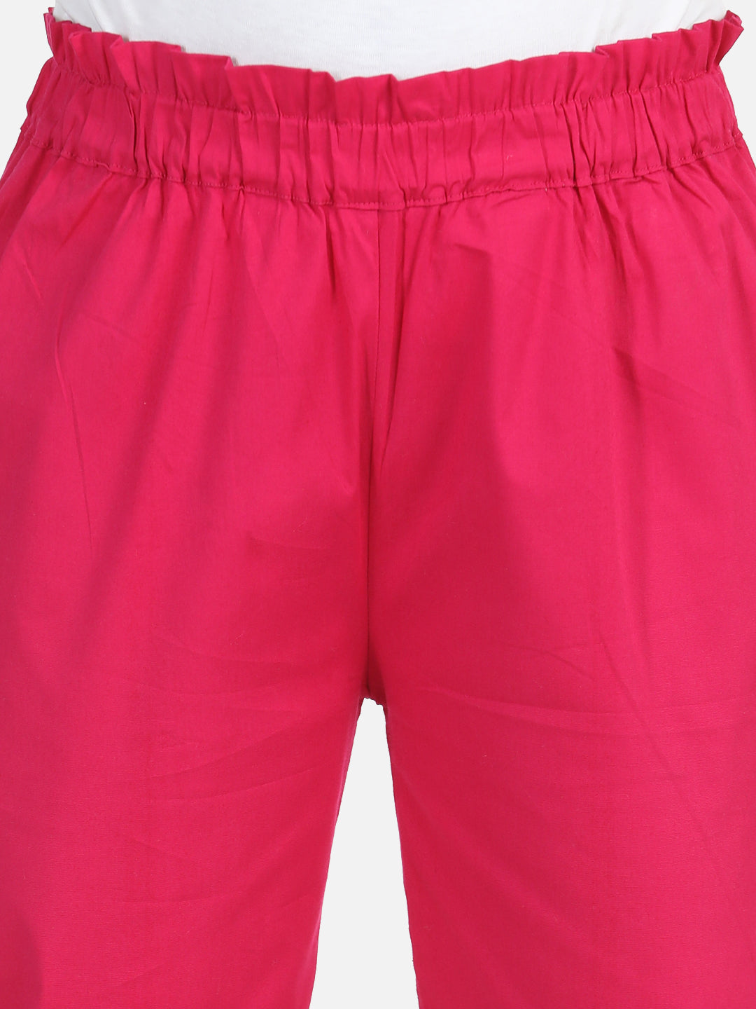 Cutiekins Capri For Girls Casual Solid Lycra Blend (Red)