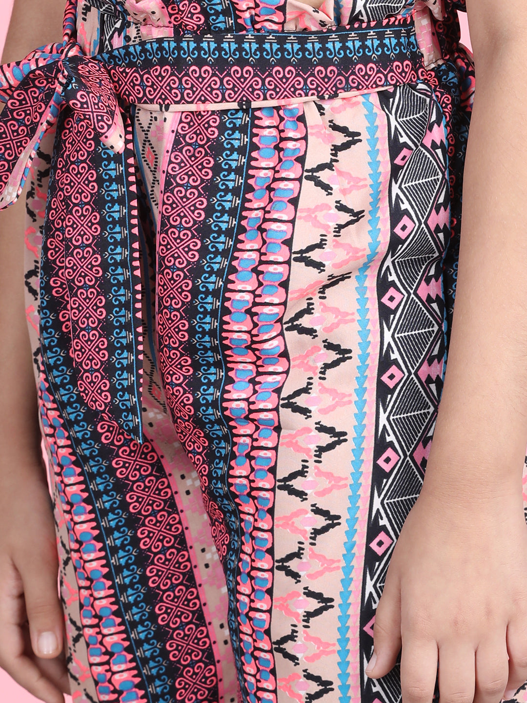 Cutiekins Printed Polyester Palazzos- Multicolor