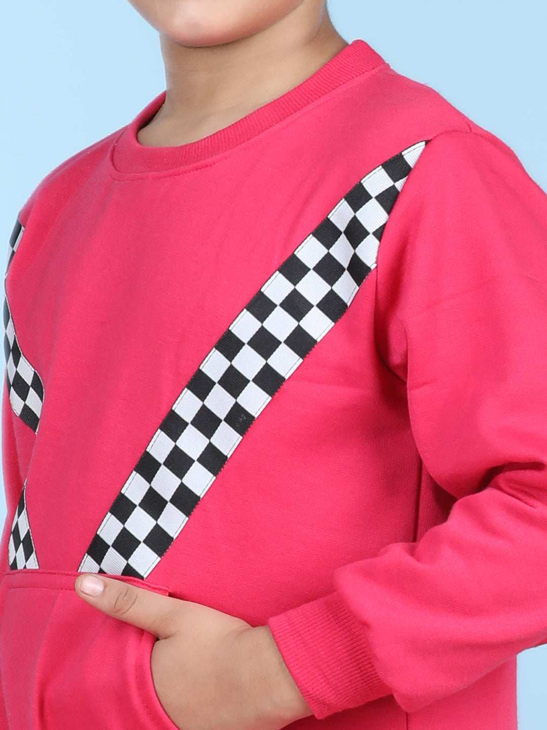 Cutiekins Boys Pink & White Sweatshirt With Trackpant