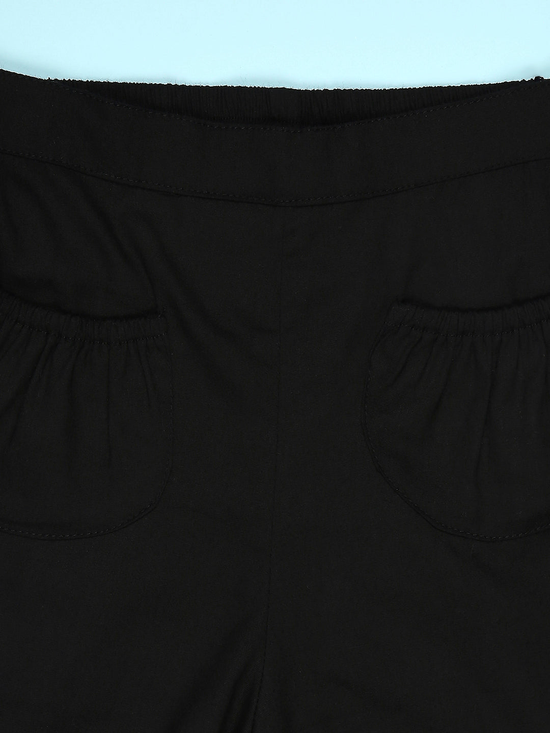 Cutiekins Girls Graphic Print T-Shirt With Solid Short -Lavender & Black