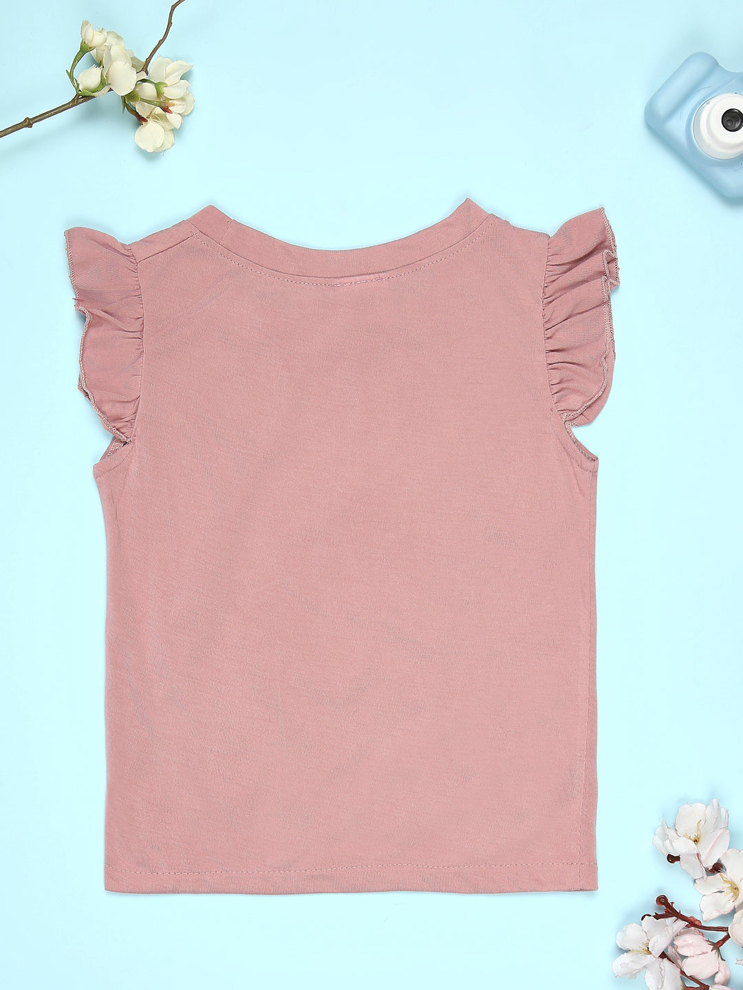 Cutiekins Girls Graphic Print T-Shirt -Rust