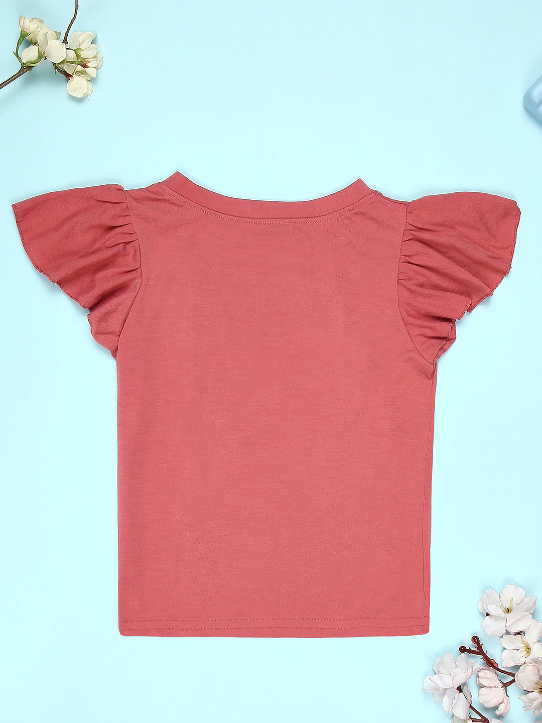 Cutiekins Girls Graphic Print T-Shirt -Red