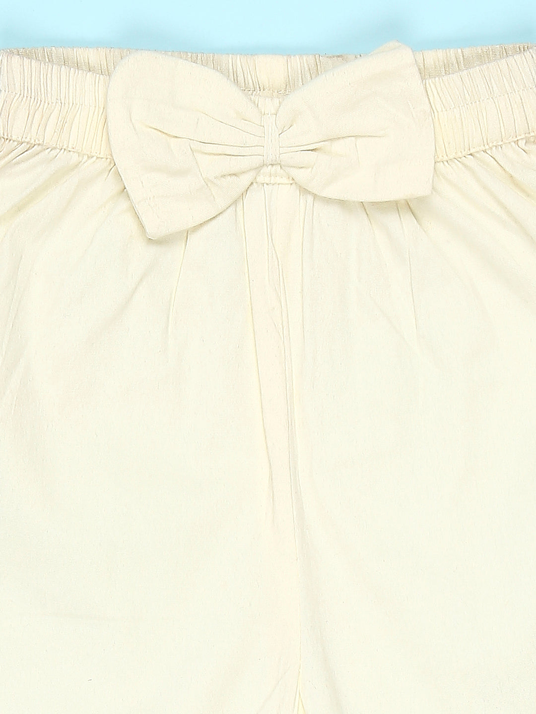 Cutiekins Girls Solid Embellished Small Bow Short -Off White