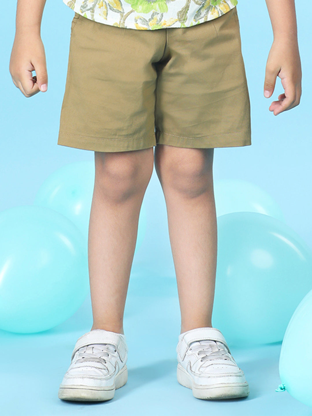 Cutiekins Boys Solid Lycra Short -Camel Brown