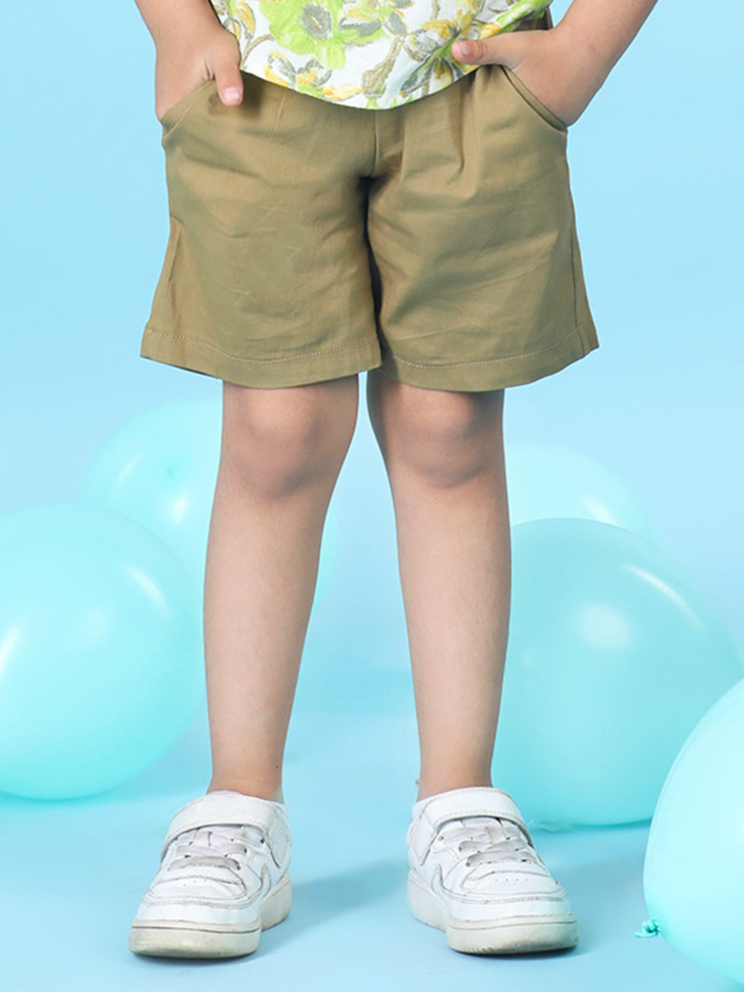 Cutiekins Boys Solid Lycra Short -Camel Brown