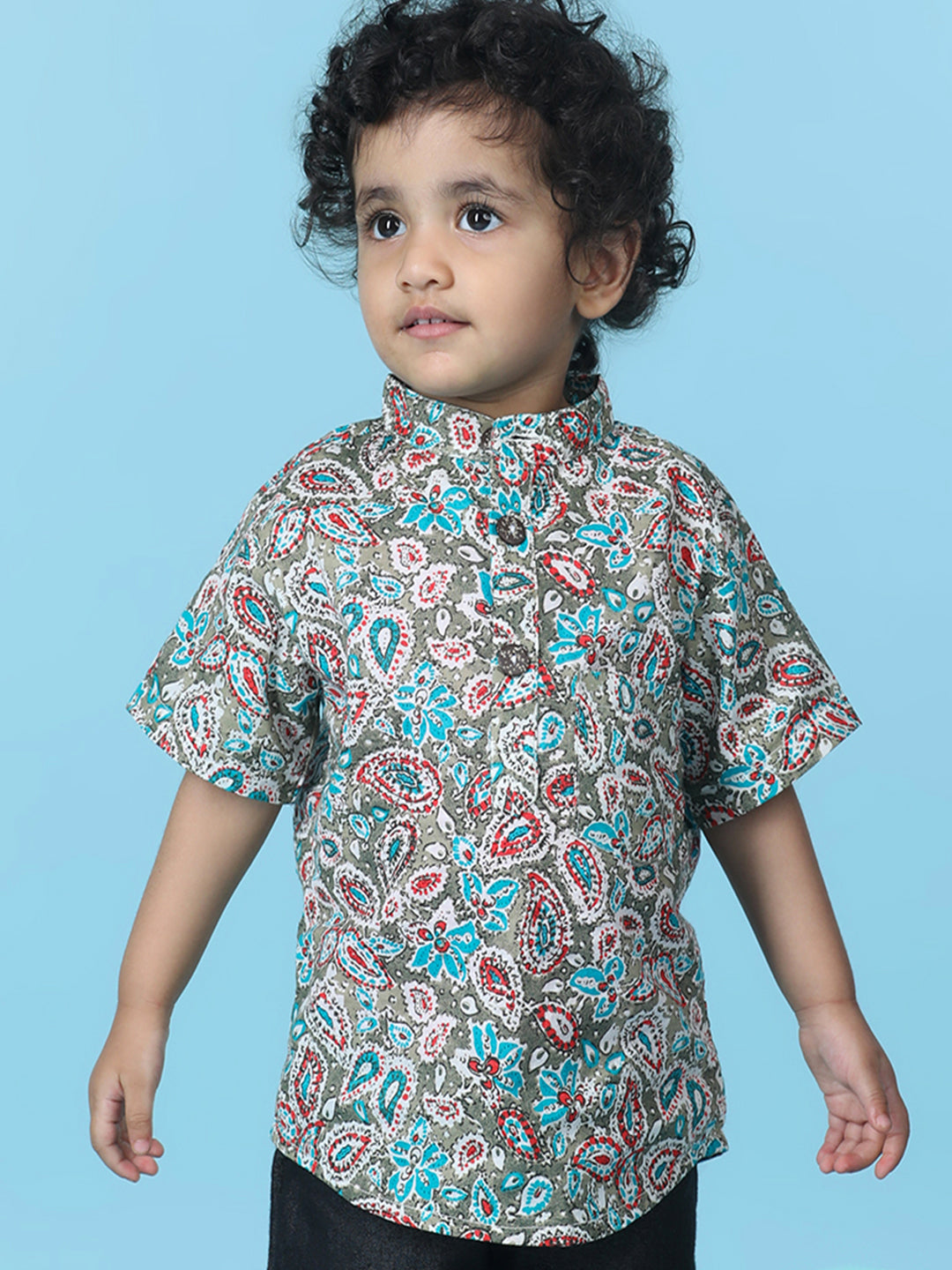 Cutiekins Boys Paisley Print T-Shirt -Multicolor
