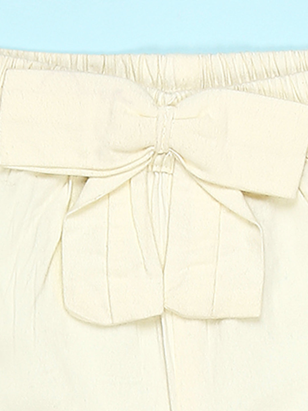 Cutiekins Girls Solid Embellished Big Bow Short -Off White