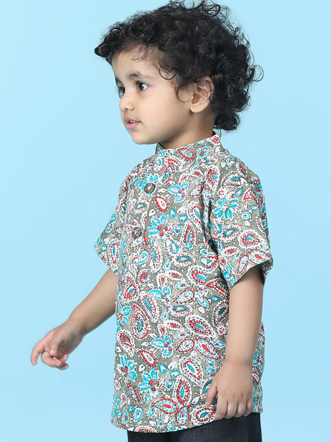 Cutiekins Boys Paisley Print T-Shirt -Multicolor