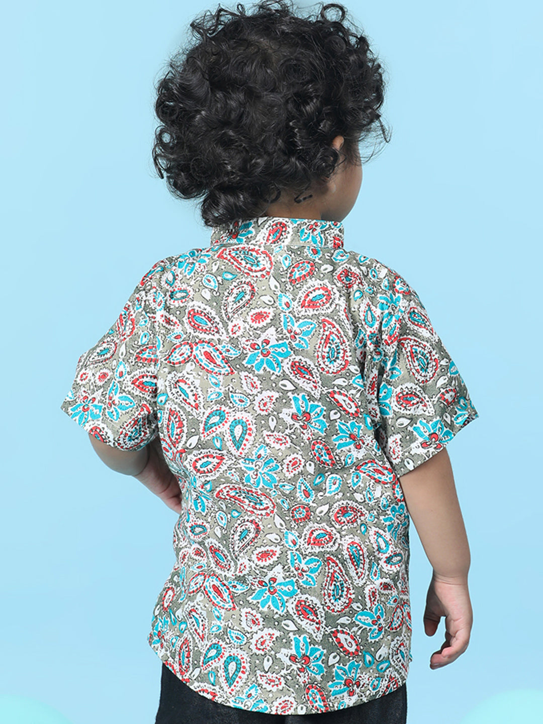 Cutiekins Boys Paisley Print T-Shirt -Multicolor