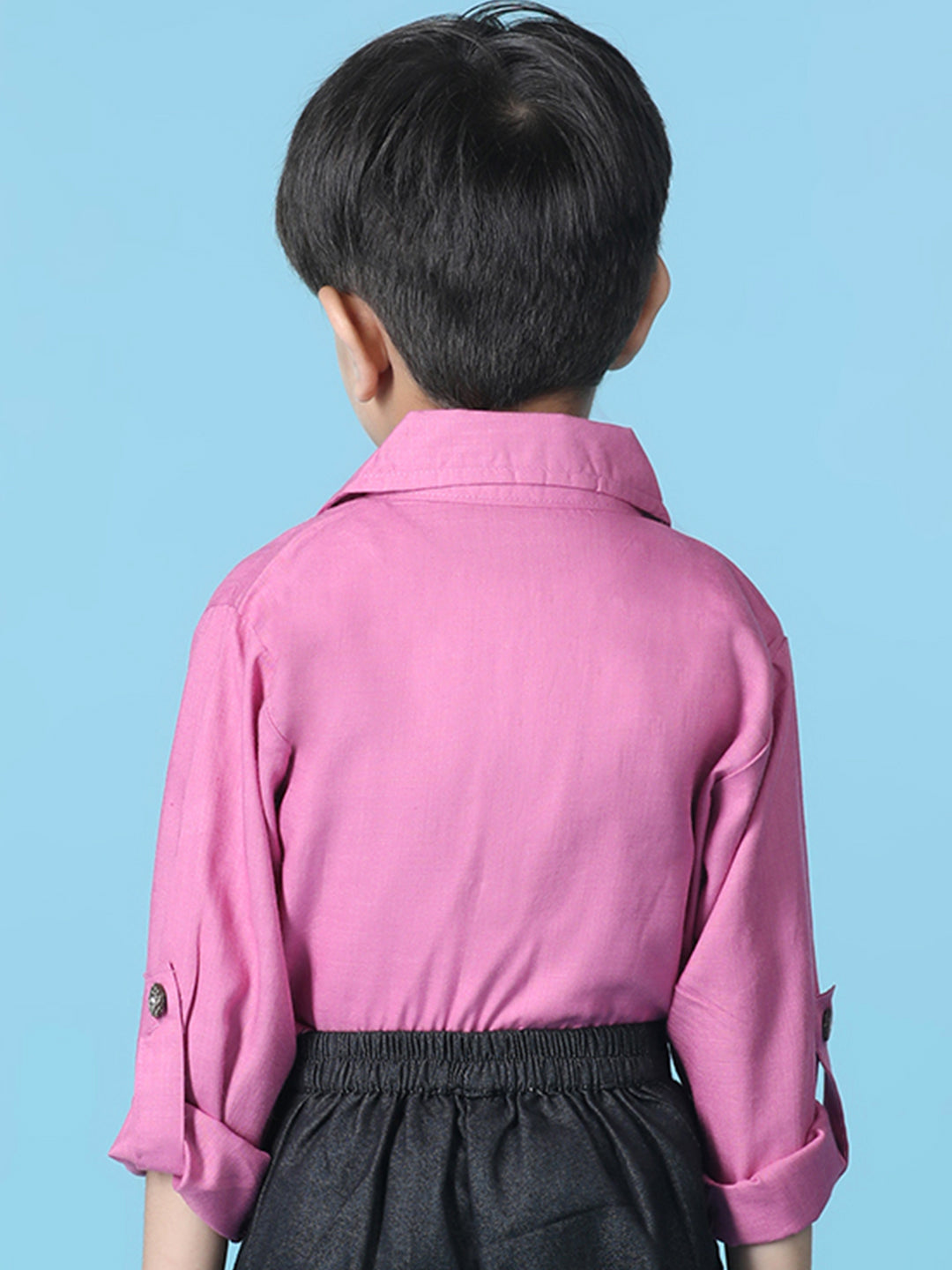 Cutiekins Boys Solid Rayon Shirt -Neon Pink