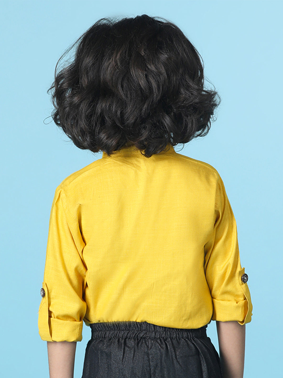 Cutiekins Boys Solid Rayon Shirt -Mustard