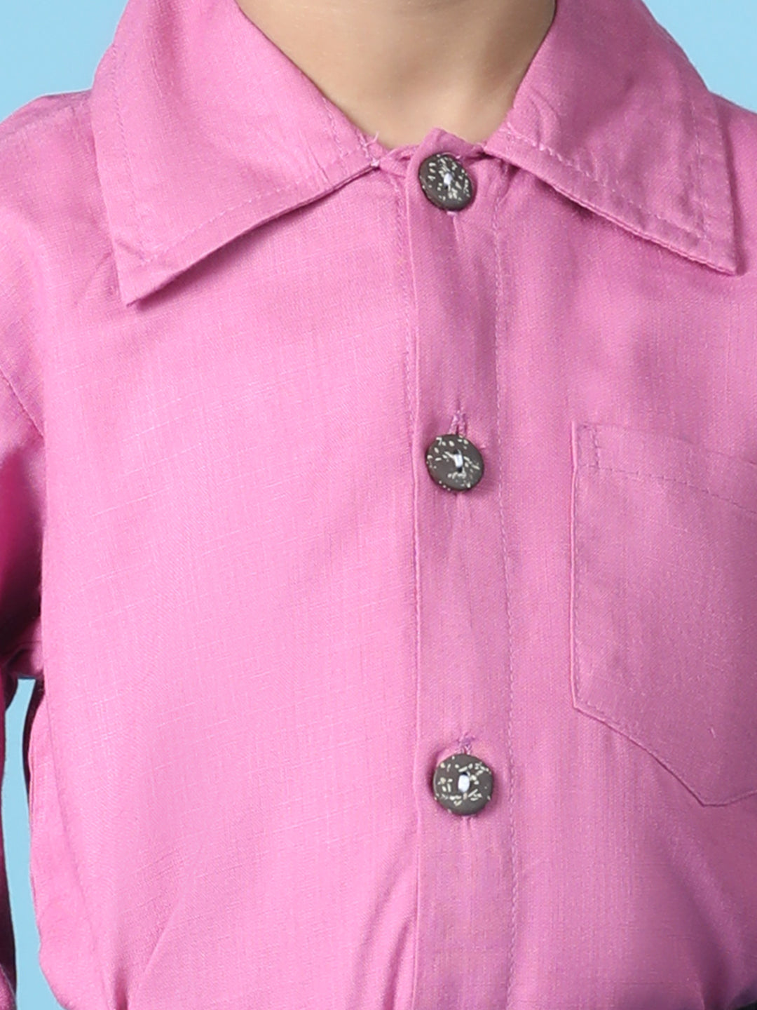 Cutiekins Boys Solid Rayon Shirt -Neon Pink