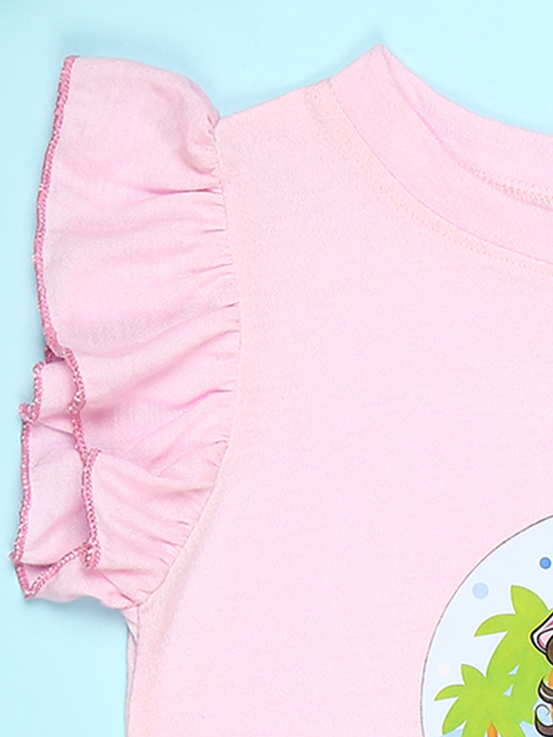 Cutiekins Girls Graphic Print T-Shirt -Light Pink