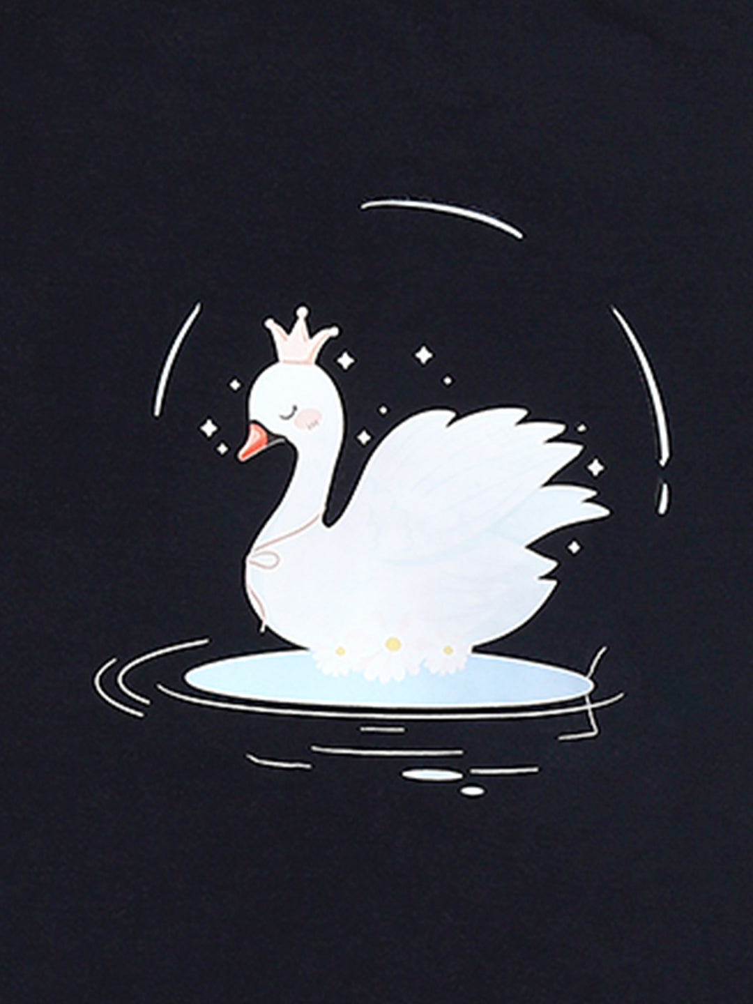 Cutiekins Girls Graphic Print T-Shirt -Navy Blue