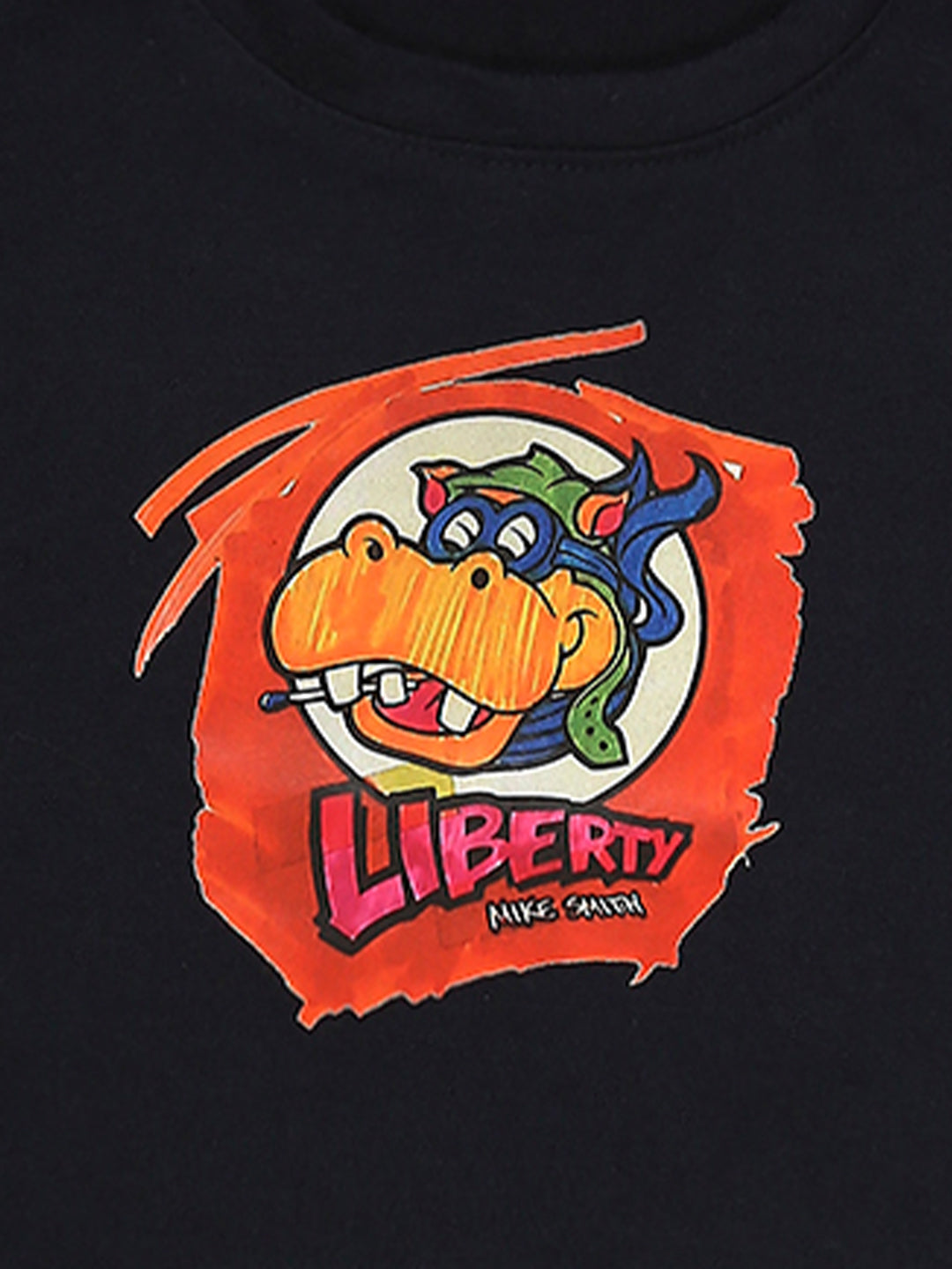 Cutiekins Boys Graphic Printed T-Shirt-Black & Rust