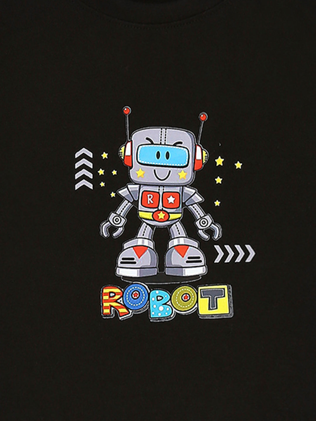 Cutiekins Boys Graphic Printed T-Shirt-Dark Blue & Grey