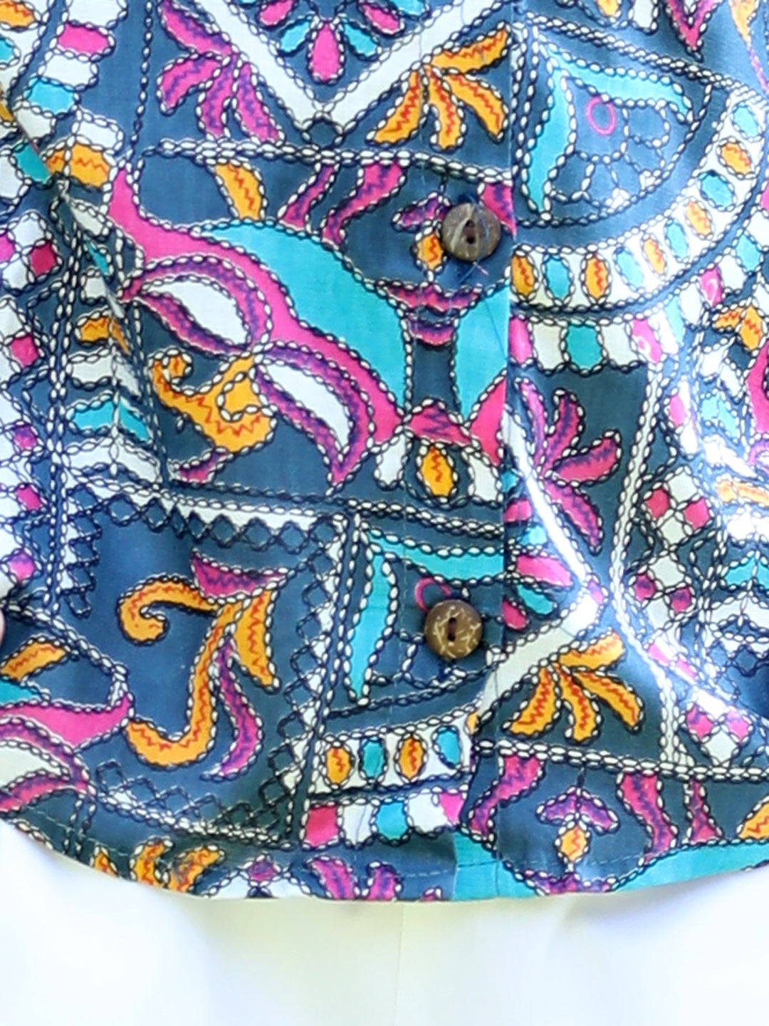 Cutiekins Tribal Printed Shirt & Shorts Set-Royal Blue & White