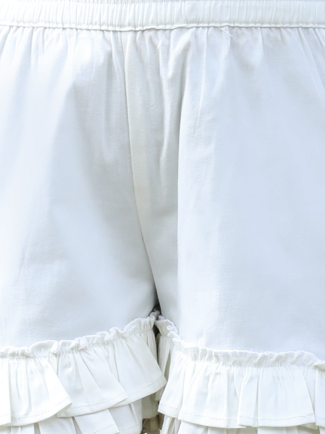 Cutiekins Solid Frilled Shorts -Off White