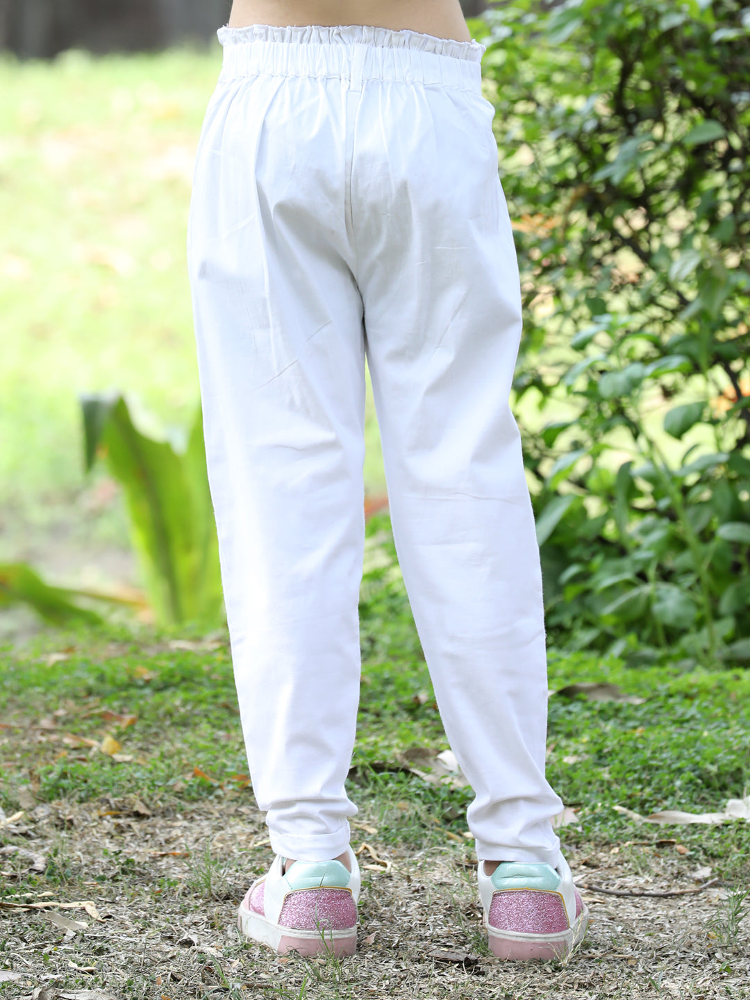 Cutiekins Solid Full Length Trouser -White