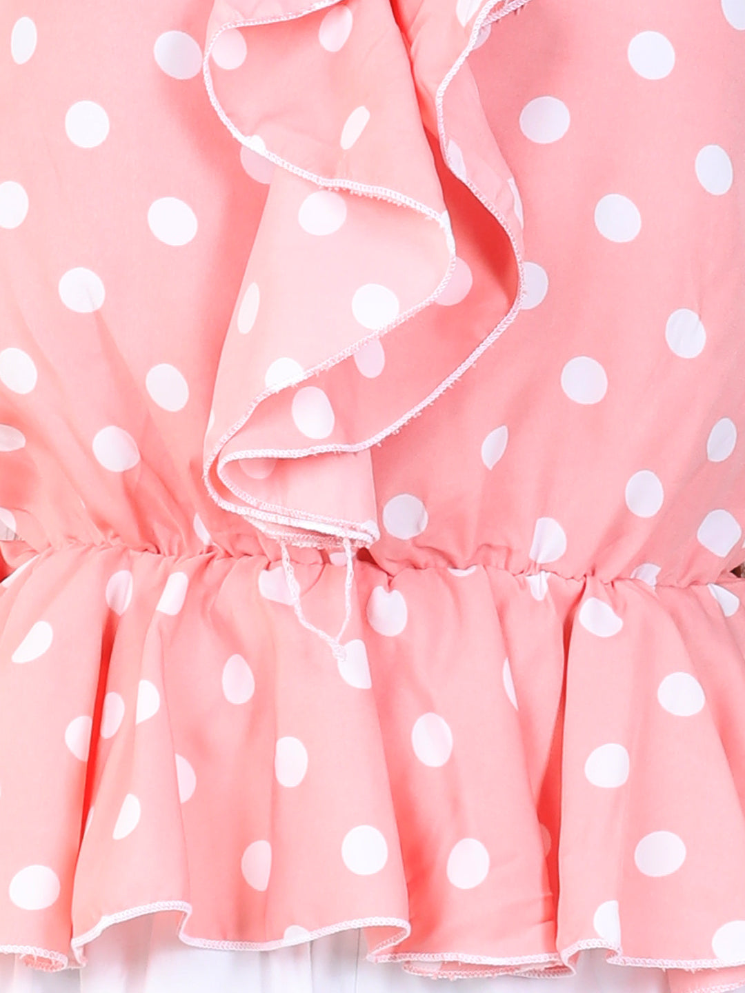 Cutiekins Girls Casual Top & Capri Set ( Peach & White)