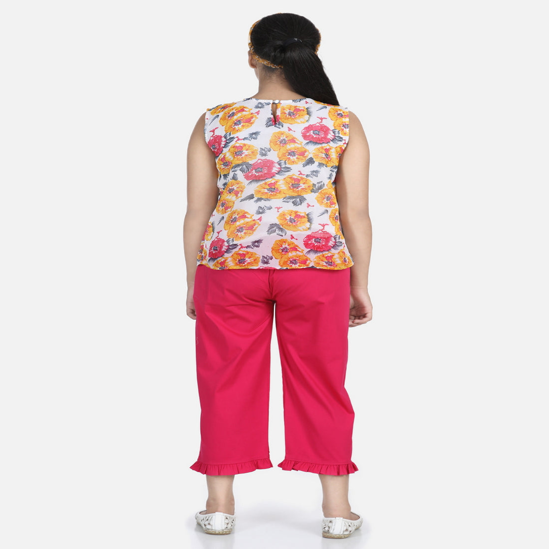 Cutiekins Girls Casual Top & Capri Set (Multicolor)