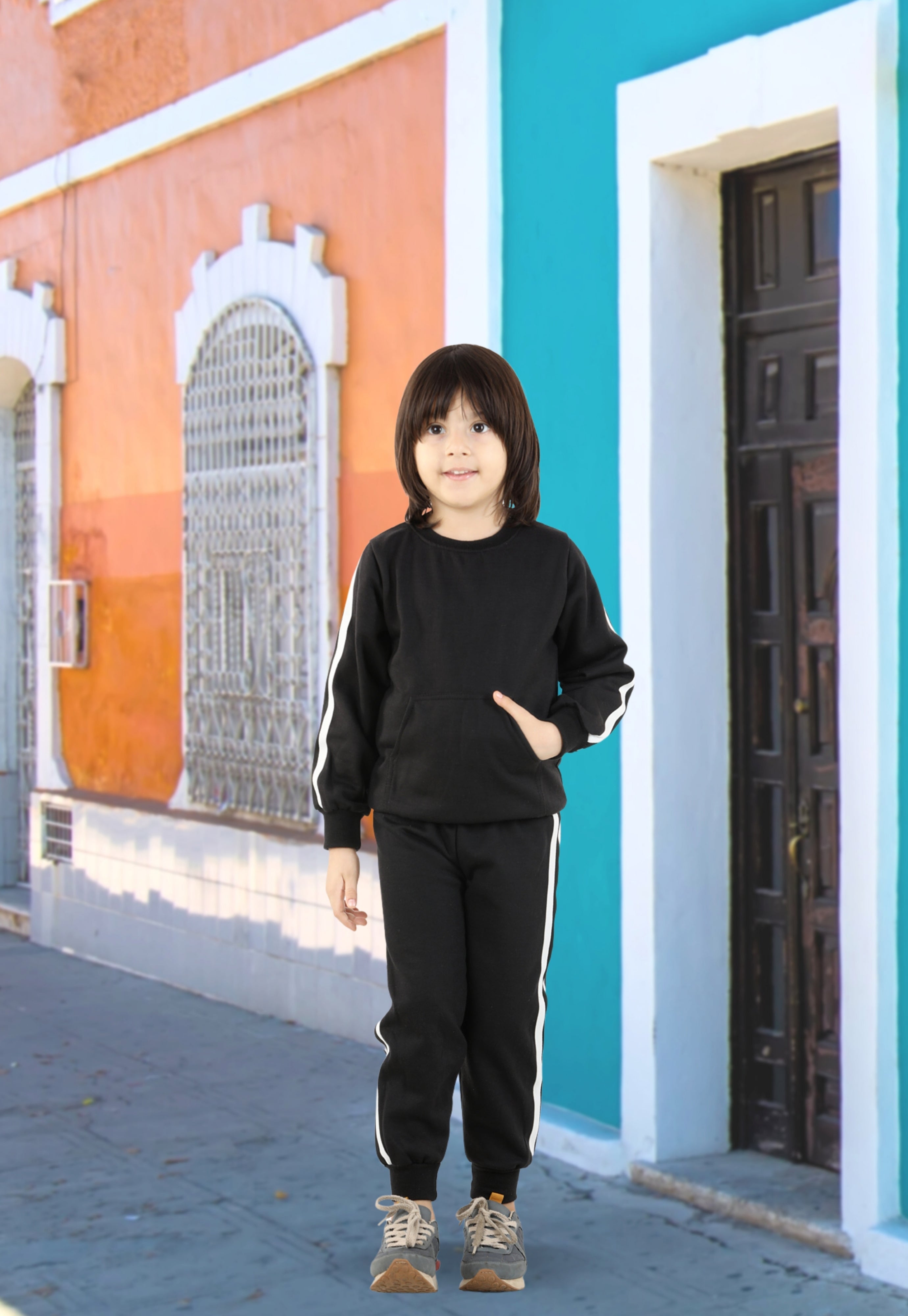 Cutiekins Boys Black Sweatshirt With Trackpant