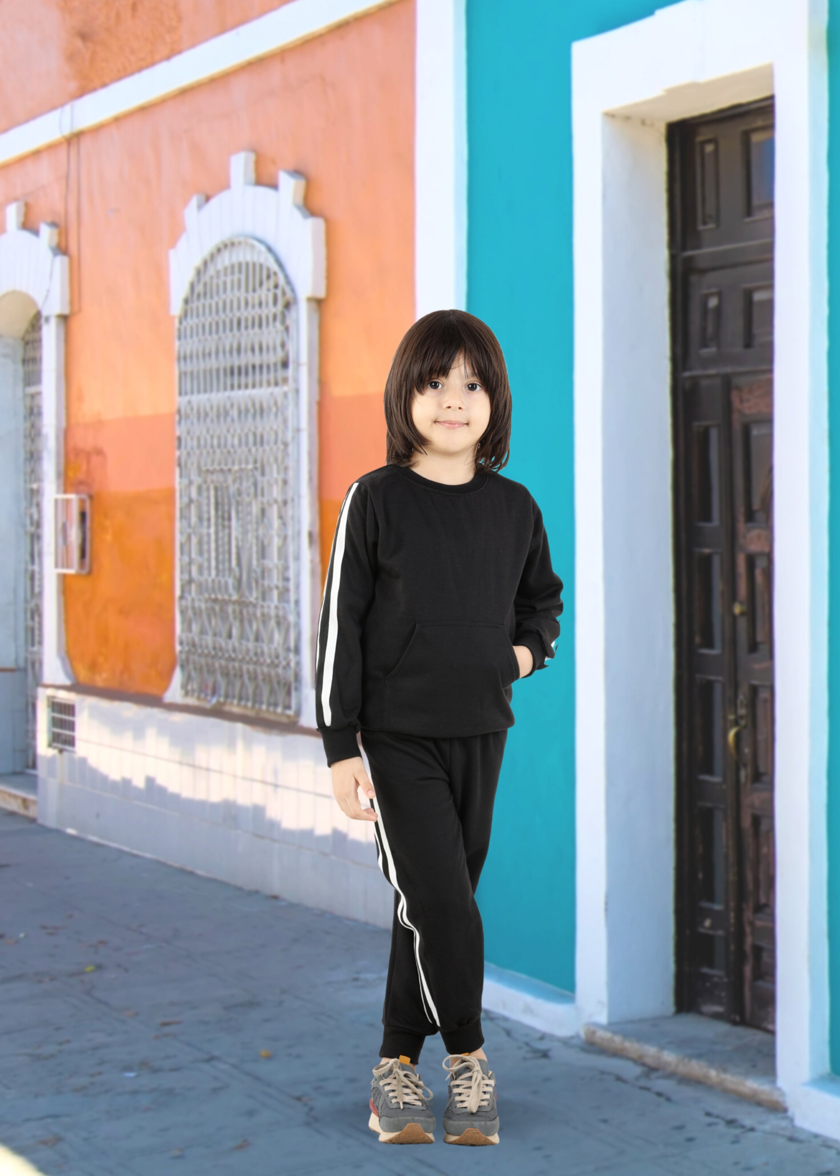 Cutiekins Boys Black Sweatshirt With Trackpant