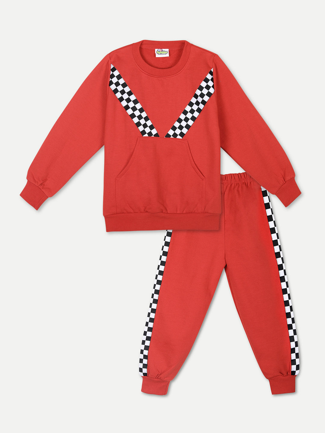 Cutiekins Boys Red Sweatshirt With Trackpant