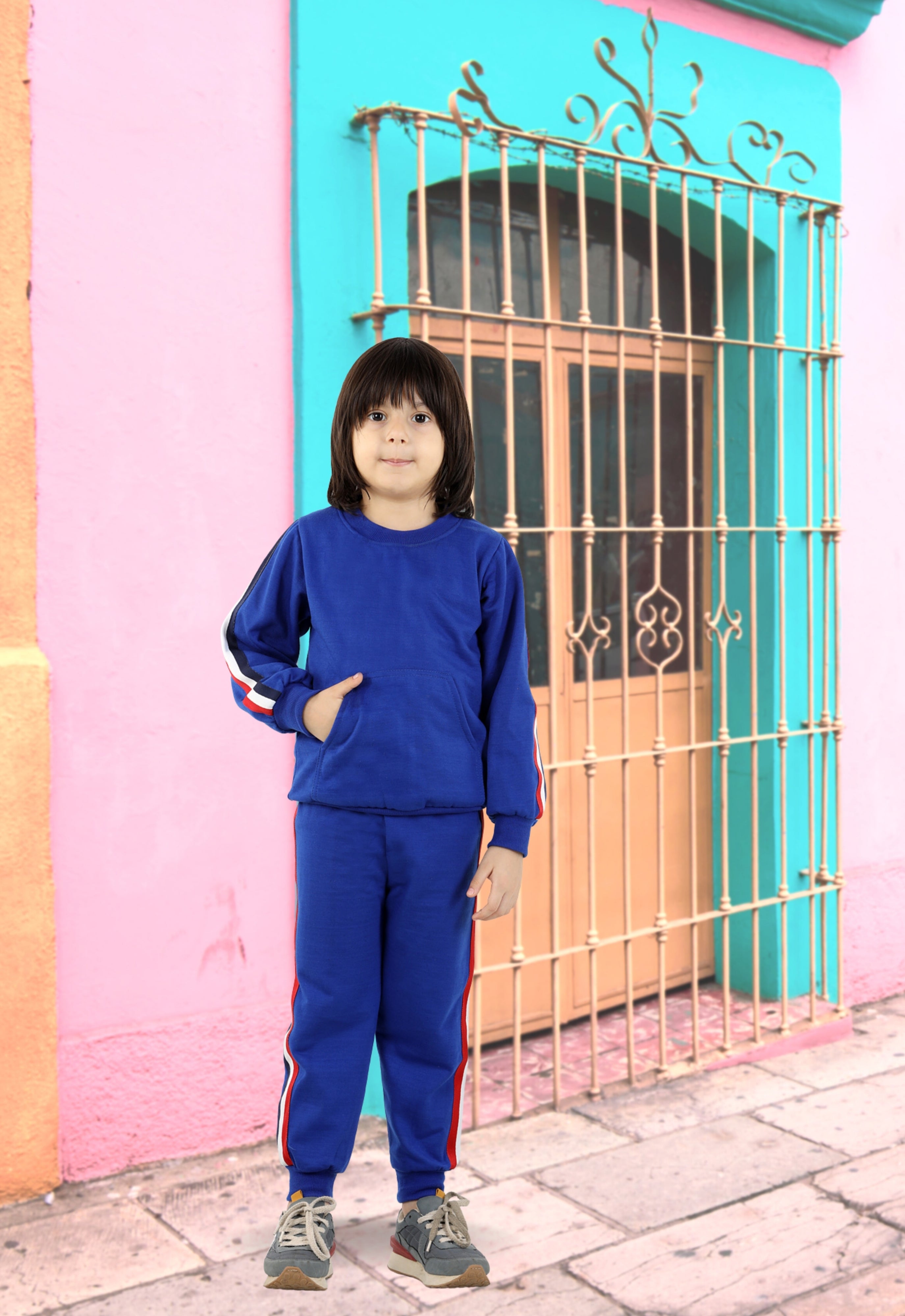 Cutiekins Boys Indigo Blue Sweatshirt With Trackpant