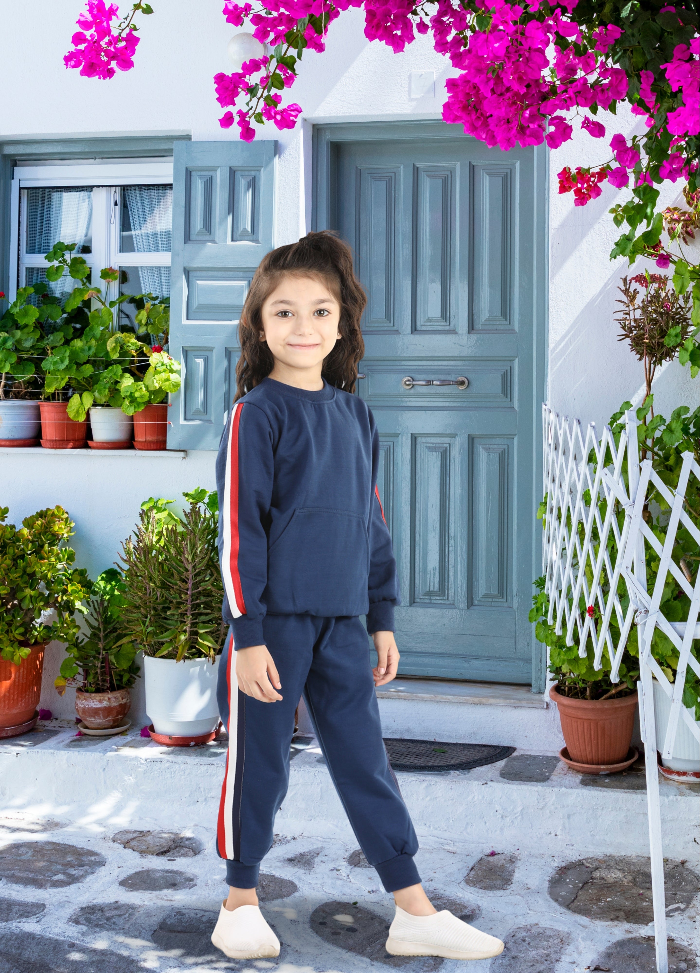 Cutiekins Girls Royal Blue Sweatshirt With Trackpant