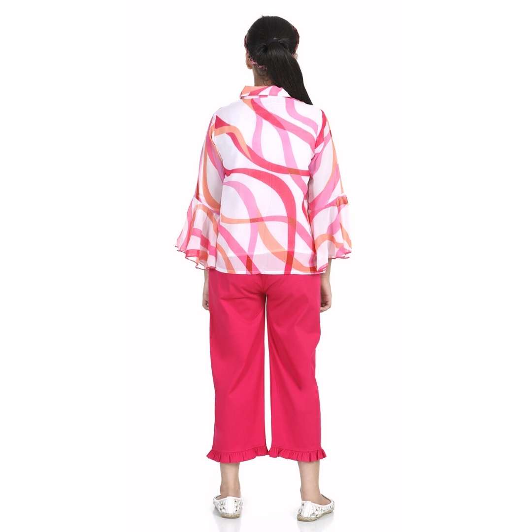 Cutiekins Girls Casual Top Capri (Multicolor)