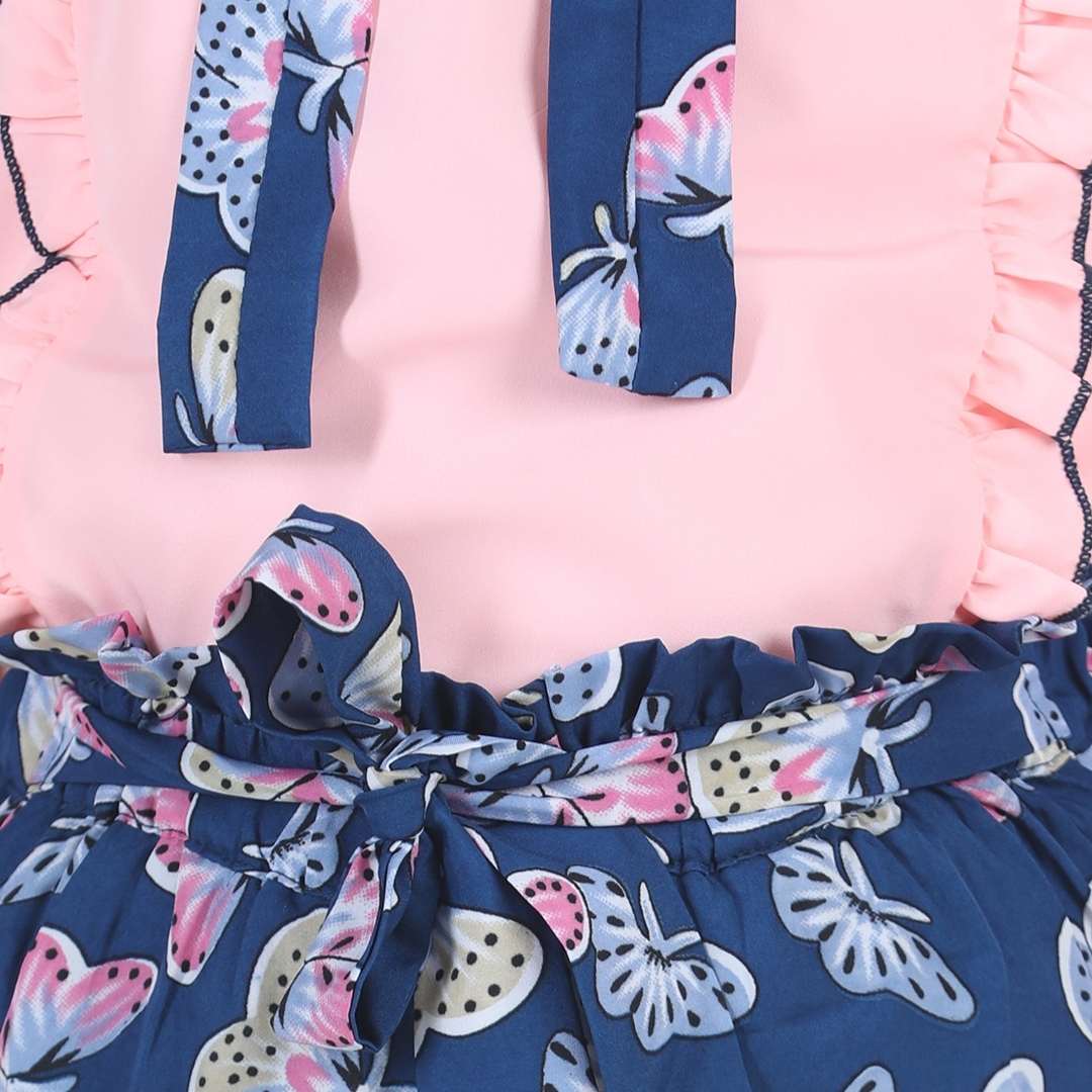 Cutiekins Girls Casual Top & Trouser Set (Pink)