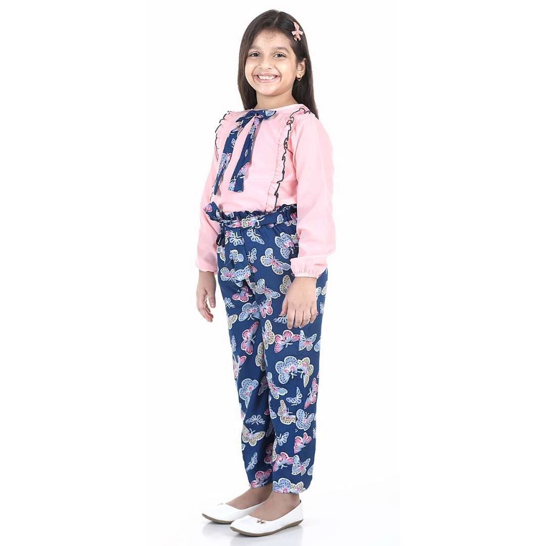 Cutiekins Girls Casual Top & Trouser Set (Pink)
