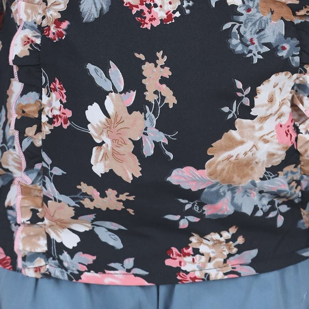 Cutiekins Girls Casual Top & Capri Set (Black)