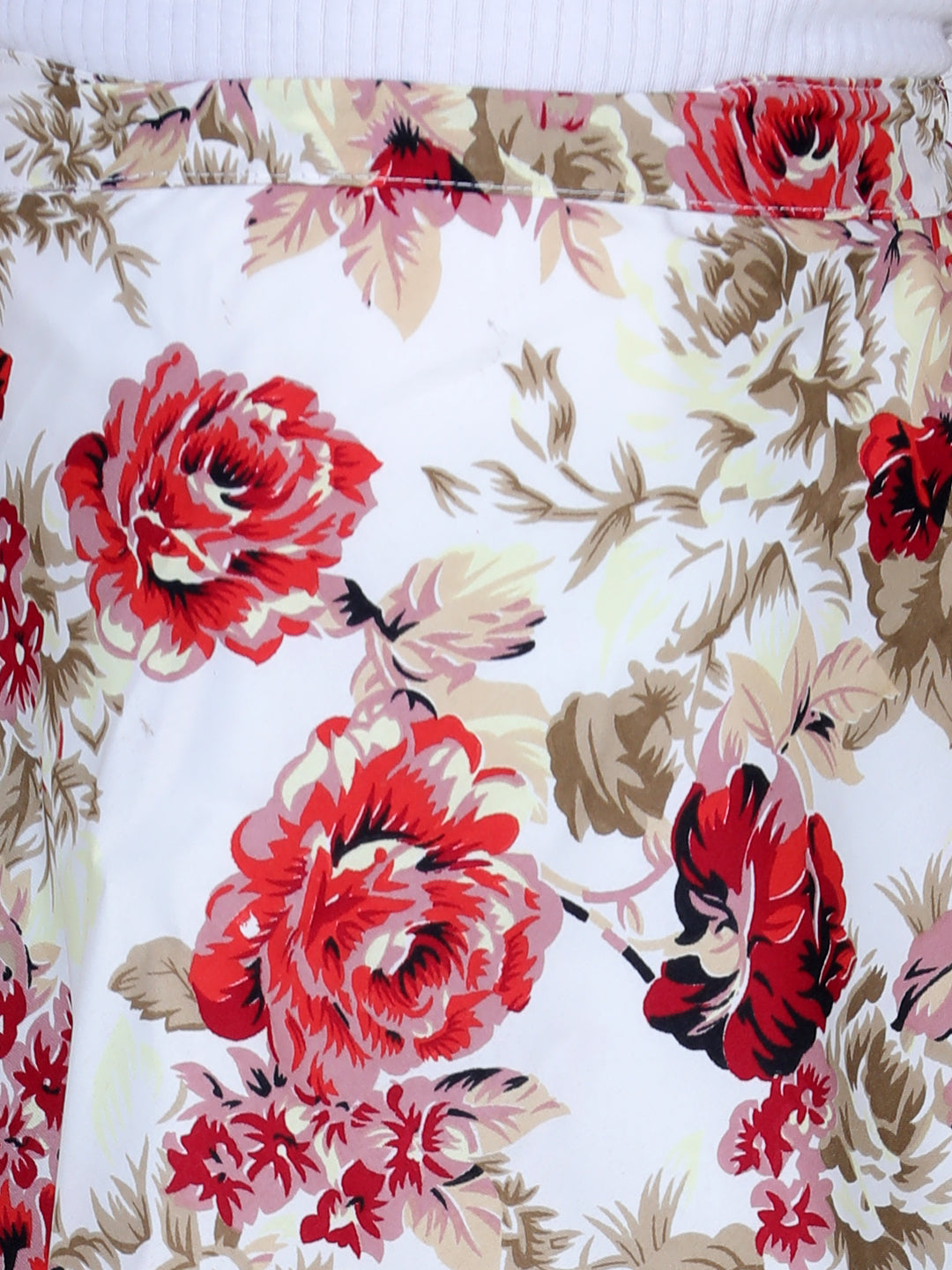 Cutiekins Floral Printed Skirt For Girls - Cream & Maroon