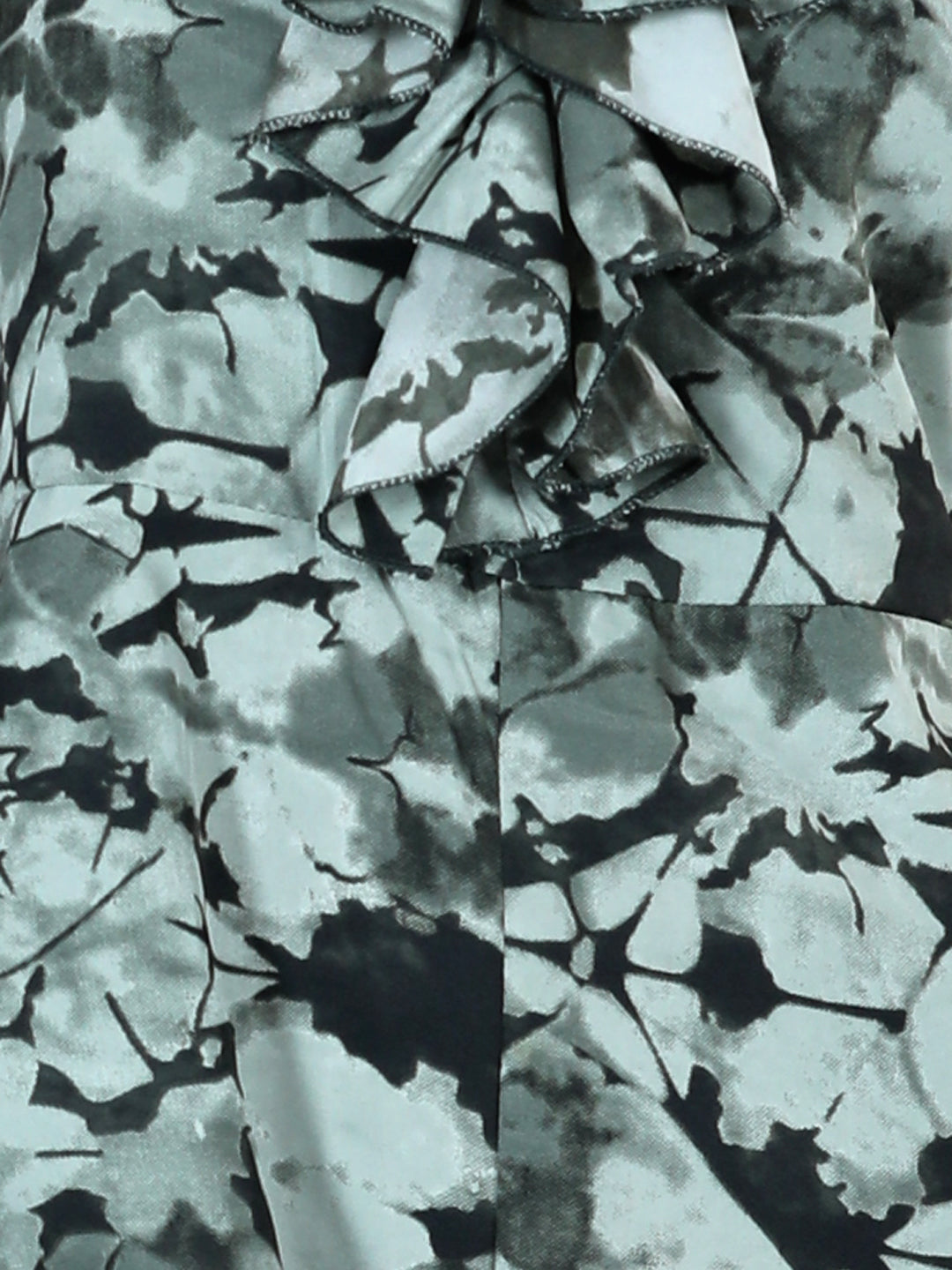Cutiekins Smoky Printed Polyester Jumpsuit -Green & Olive
