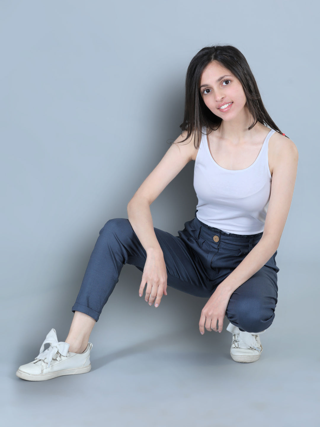 Cutiekins Solid Full Length Trouser -Grey