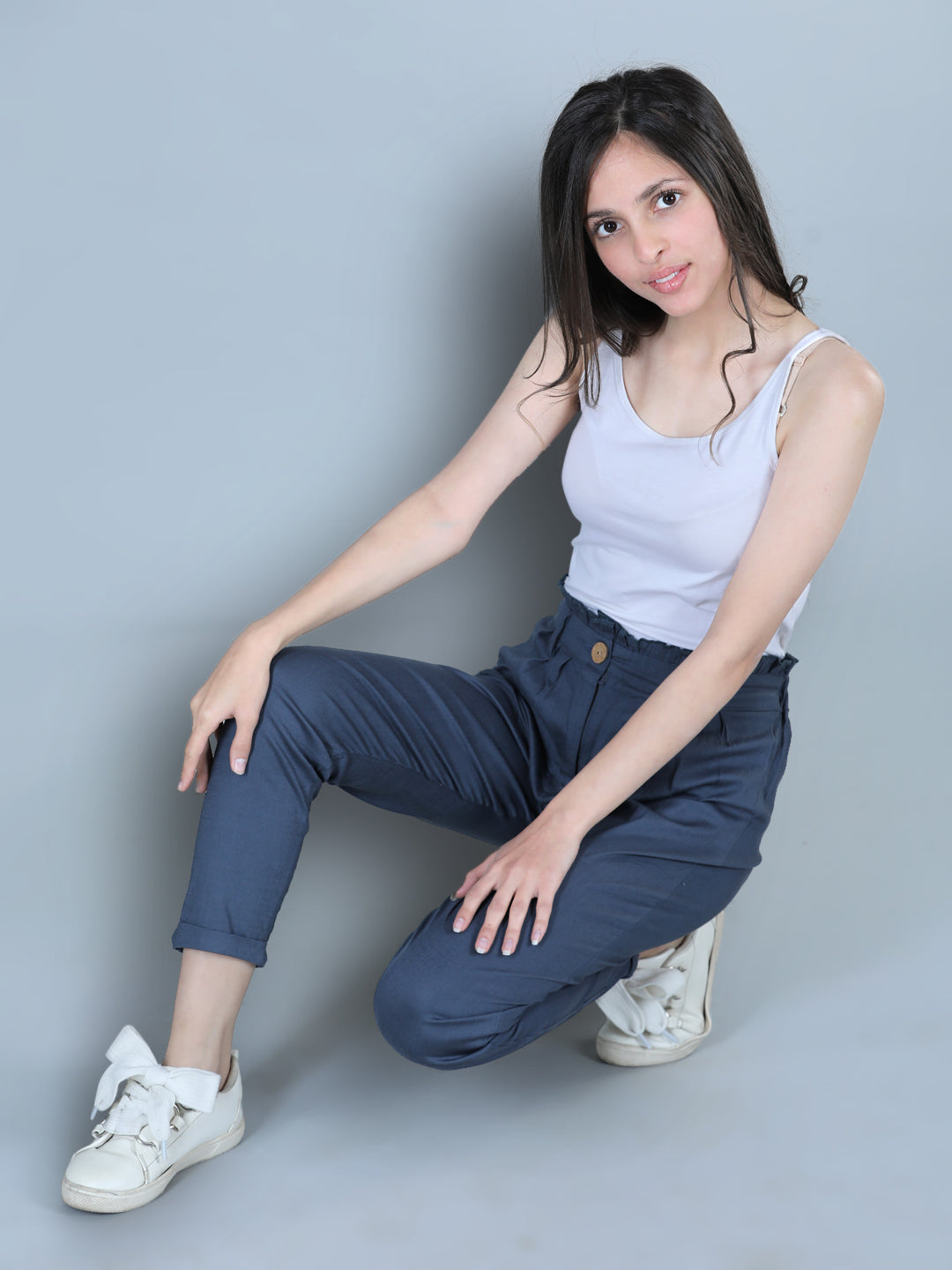 Cutiekins Solid Full Length Trouser -Grey