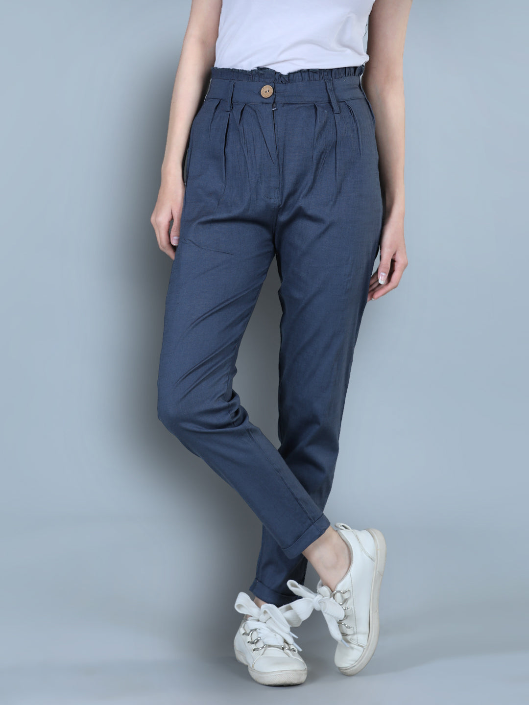 Cutiekins Solid Full Length Trouser -Grey