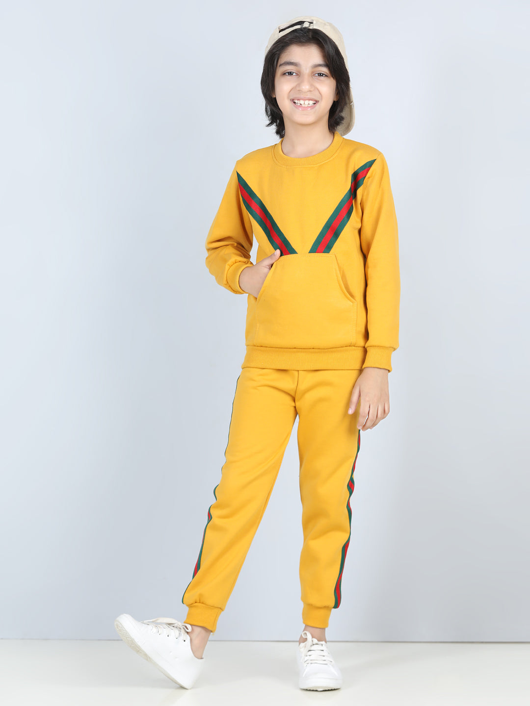 Cutiekins Lace insert Sweatshirt & Jogger Clothing Set -Mustard