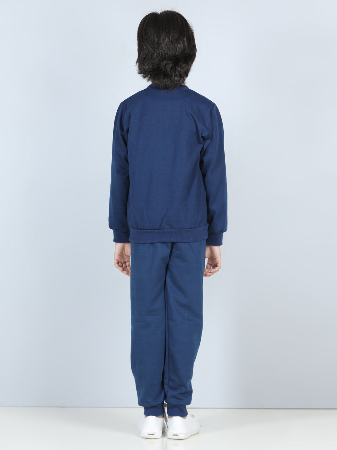 Cutiekins Bear Patch Sweatshirt & Jogger Clothing Set-Navy Blue