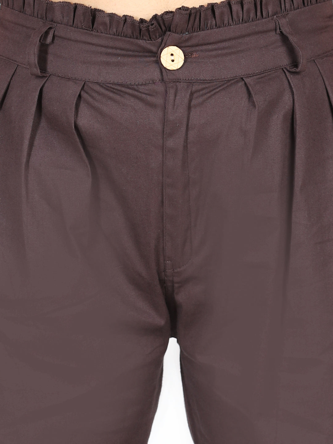 Cutiekins Solid Cargo Pant -Coffee Brown