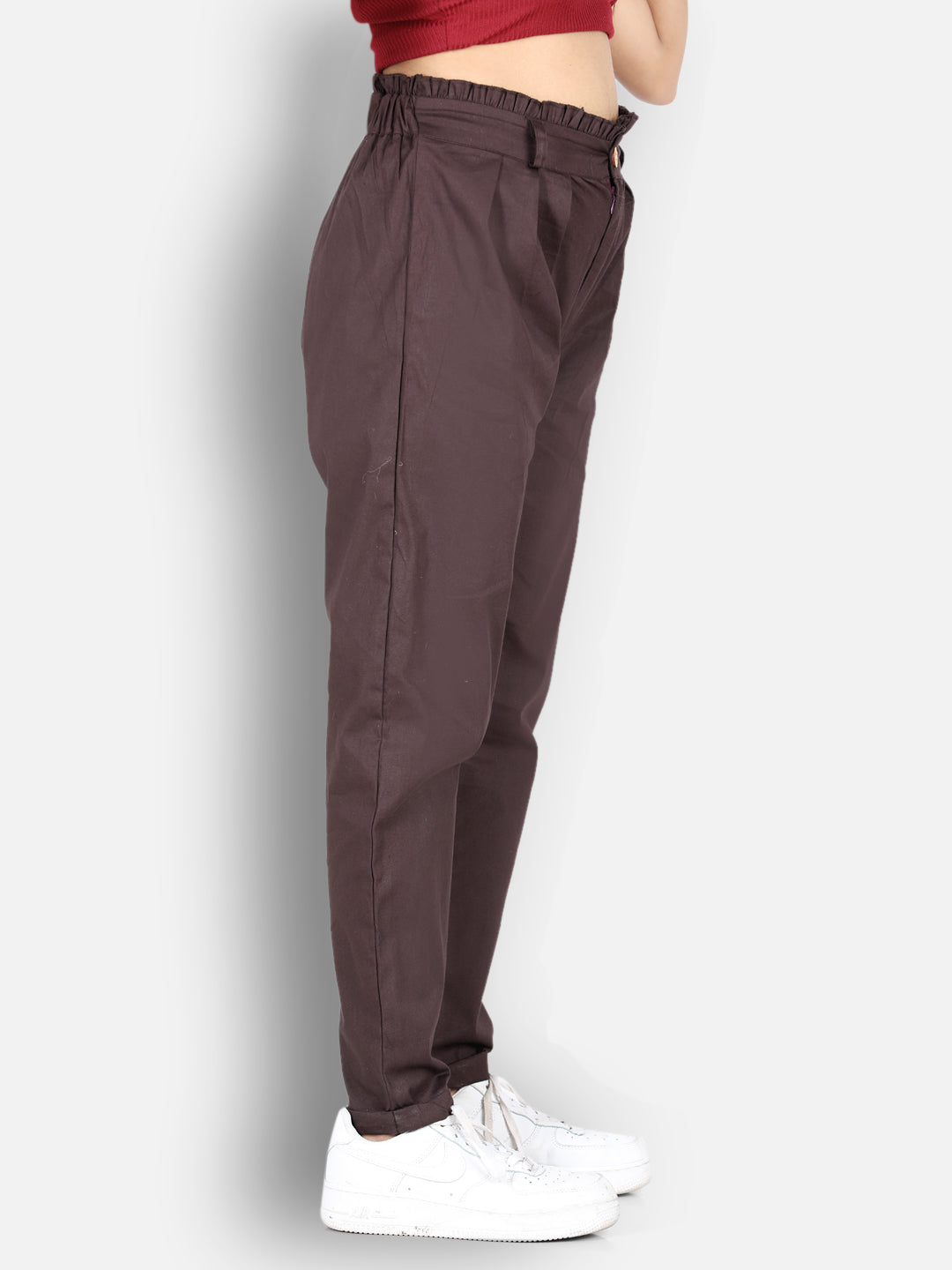 Cutiekins Solid Cargo Pant -Coffee Brown