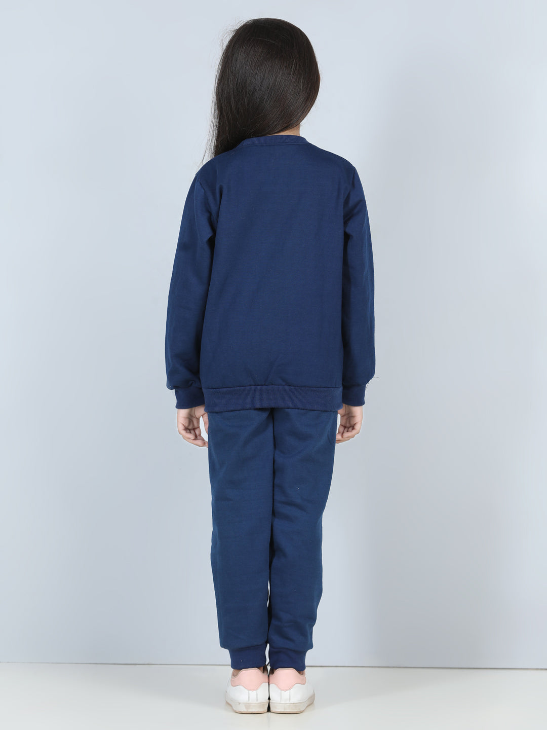 Cutiekins Bear Patch Sweatshirt & Jogger Clothing Set-Navy Blue