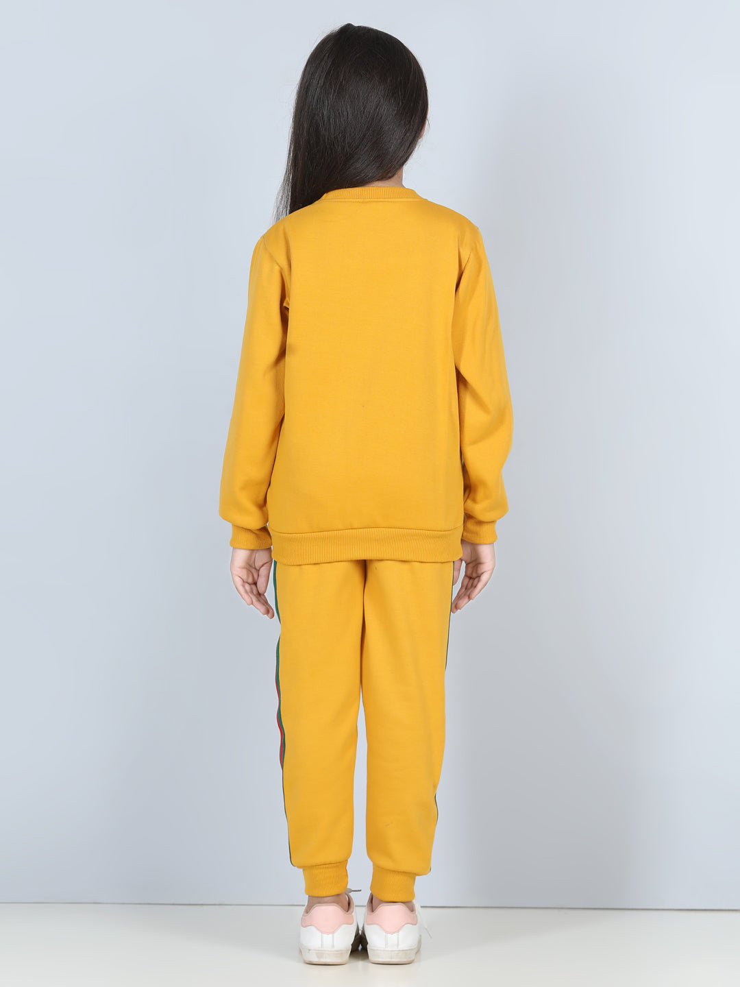 Cutiekins Lace insert Sweatshirt & Jogger Clothing Set -Mustard