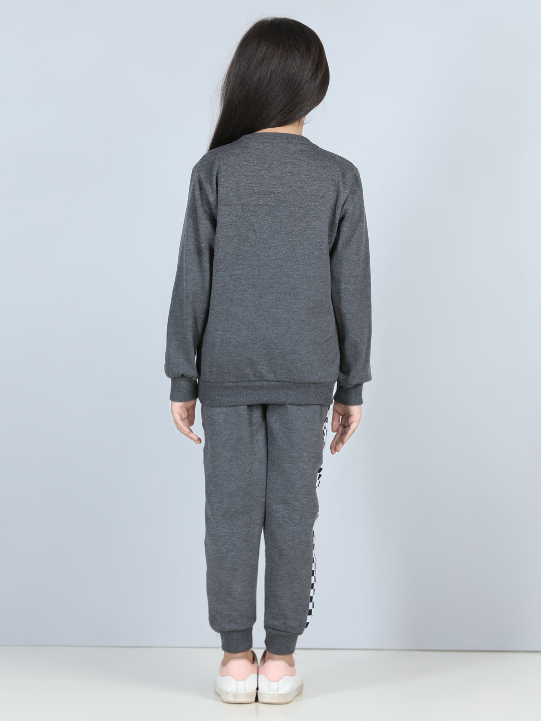 Cutiekins Lace insert Sweatshirt & Jogger Clothing Set -Grey