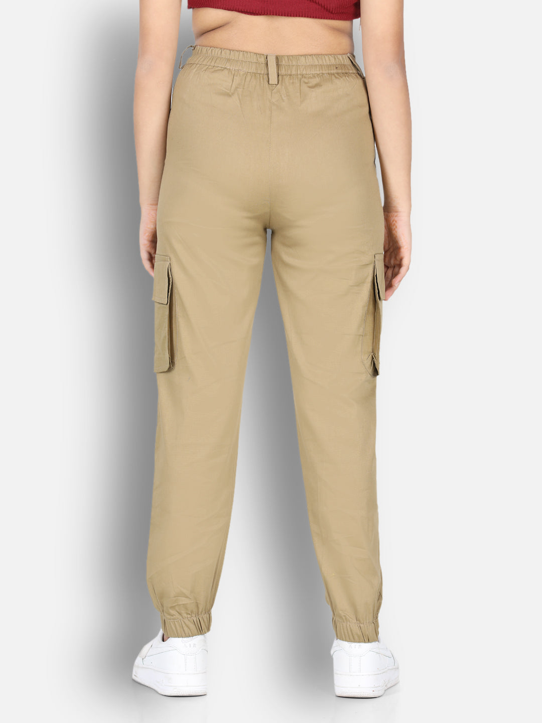 Cutiekins Solid Cargo Pant -Beige