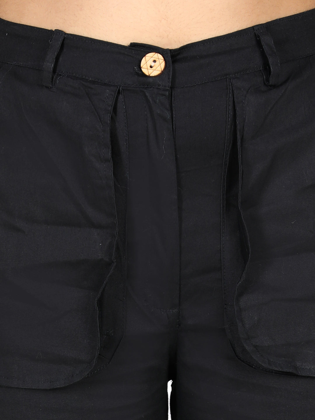 Cutiekins Solid Cargo Pant -Black